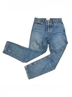 Sezane 100% Organic Cotton Brut Sexy Jeans, 5-Button Fly, Straight Leg Sz 26